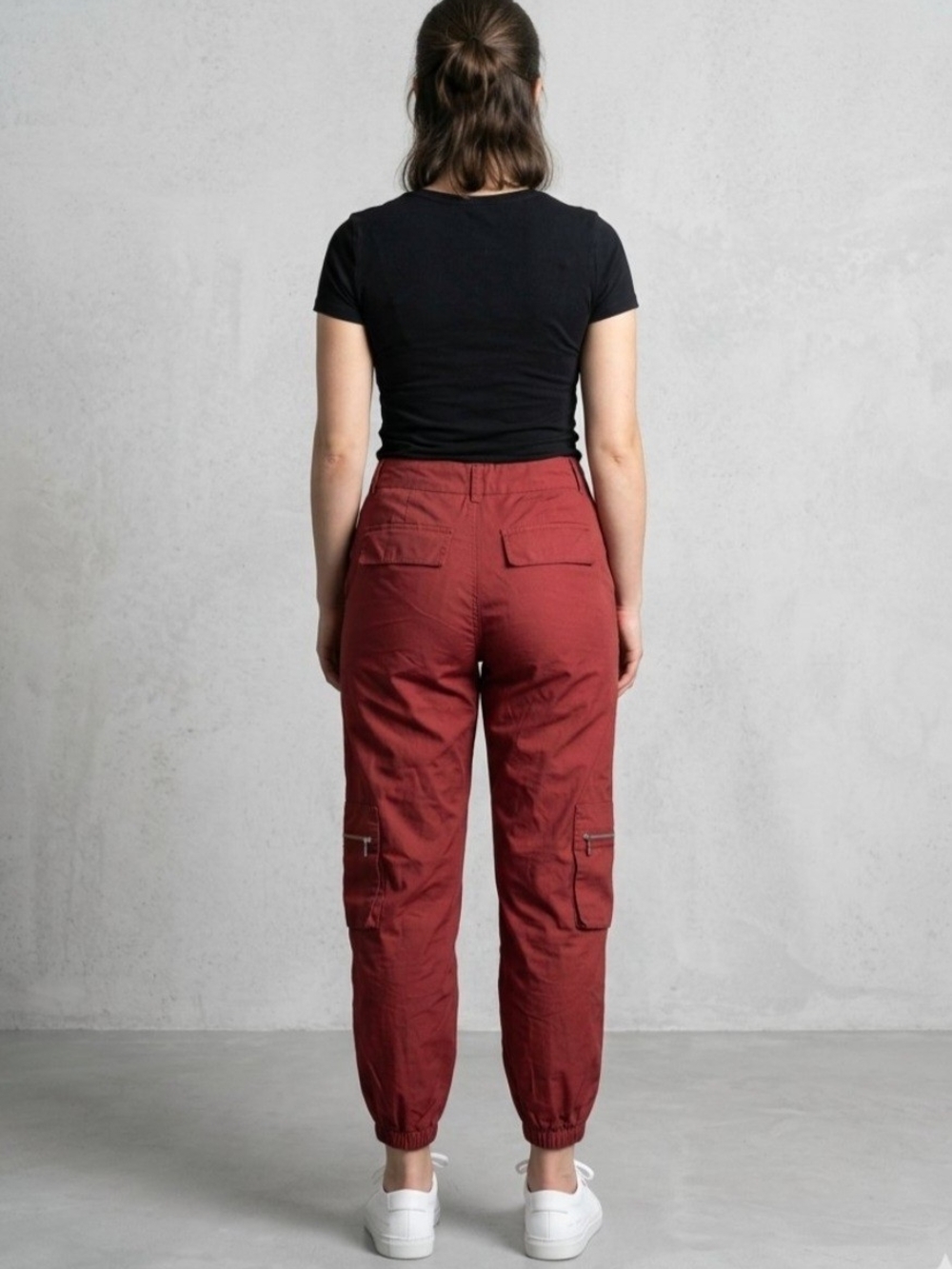 Y2K Rachel Paige Gorcore Utility Cargo Jogger Parachute Pant In Rust - Picture 4 of 10